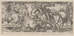 Seis Jinetes en Combate, de Escenas de Batalla I de Antonio Tempesta