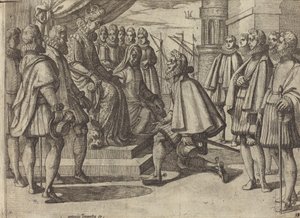 Duque Español ante Margarita de Austria [verso] de Antonio Tempesta