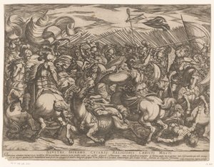 Batalla entre los griegos y las amazonas de Antonio Tempesta