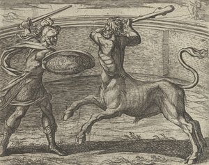 Teseo y el Minotauro Minotaurum Theseus vincit, de Las Metamorfosis, Publicado después de 1606