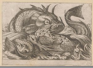 Dos peces luchadores Animales de pelea (título de la serie) de Antonio Tempesta