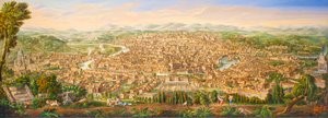 Vista panorámica de Roma desde la colina del Janículo de Antonio Testa