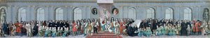 Jacobo II (1633-1701) recibiendo a los eruditos matemáticos del Hospital de Cristo