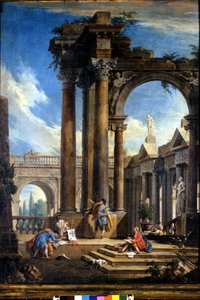 Arqueólogos y arquitectos (que dibujan y miden) de Antonio Visentini