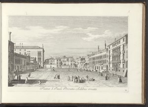 Gezicht op Campo San Polo te Venetië La plaza de St. Paul