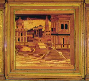 Panel de marquetería de la Grotta de Isabella d