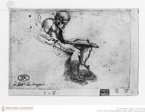 Correggio - Figura sentada con libro, obj08025394 de Antonio da Correggio