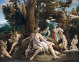 Leda y el cisne de Antonio da Correggio