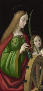 ""Santa Catalina de Alejandría"" (murió hacia el 307) Pintura de Antonio Solario (activo hacia 1502-1518), óleo sobre tabla, 84 x 40 cm de Antonio da Solario