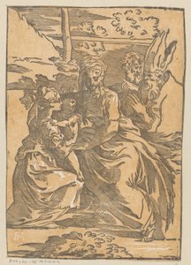 Mujer santa recibe al niño Cristo de Antonio da Trento (possibly)