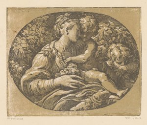 María con el Niño y Juan el Bautista María con la rosa de Antonio da Trento