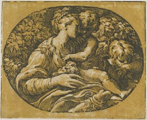 La Virgen, el Niño Jesús y San Juan de Antonio da Trento