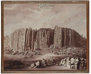 La Calzada del Gigante, Irlanda (óleo sobre lienzo) de Antonio de Bittio