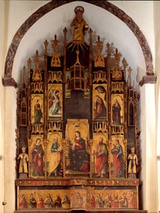 Políptico del Poema de la Redención y Coronación de la Virgen María Pintura en madera de Antonello de Saliba de Antonio de Saliba