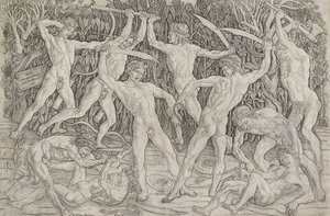 Batalla de hombres desnudos, c. 1470-1475 de Antonio Pollaiuolo