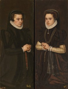Margarita de Parma y María de Portugal, esposa de Alejandro Farnesio de Antonis Mor