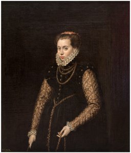 Español:  La dama de las cadenas de oro Lady with Gold Chains de Antonis Mor