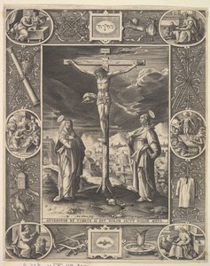 Cristo en la Cruz, antes de 1586 de Antonius Wierix