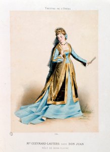 La cantante Pauline Lauters-Gueymard (1834-1876) interpretando a Doña Elvira en la ópera Don Giovanni de Wolfgang Amadeus Mozart durante una representación en el Teatro de la Ópera de París de Antony Paul Emile Morlon