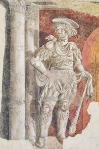 Santo caballero custodiando la Porta Clausa (fresco)