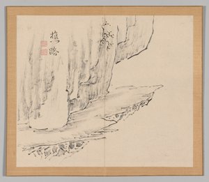 Álbum Doble de Estudios de Paisaje después de Ikeno Taiga, Volumen 1 hoja 31, siglo XVIII de Aoki Shukuya
