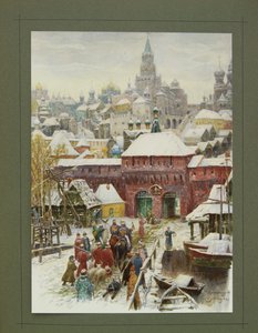 Ilustración para La Caza Gran Ducal, Zarista e Imperial en Rusia por N. Kutepov, 1896 de Apollinari Mikhailovich Vasnetsov