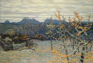 Pueblo en los Montes Urales de Apollinari Mikhailovich Vasnetsov