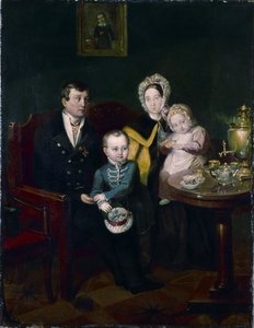 Retrato de familia, 1837 de Apollon Nikolayevich Mokritsky