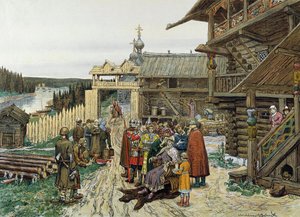 Corte de un Príncipe Feudal Ruso, 1908 de Appolinari Mikhaylovich Vasnetsov