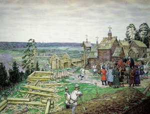 La fundación del Kremlin de Moscú, 1156