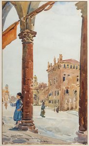 Plaza de Carpi (acuarela)