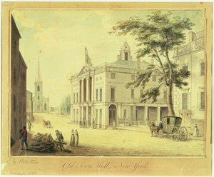 El antiguo Ayuntamiento (Federal Hall) de la ciudad de Nueva York, 1798 de Archibald Robertson