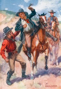Agarró a su atacante y lo tiró de su caballo encabritado