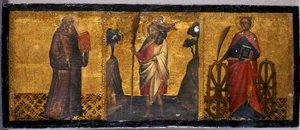 San Benito, San Cristóbal y Santa Catalina, c.1400 de Aretino Luca Spinello or Spinelli