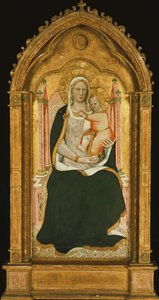 La Madonna y el Niño entronizados de Aretino Luca Spinello or Spinelli