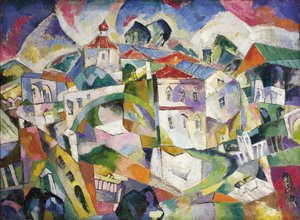 Paisaje Urbano Cubista de Aristarkh Vasilievic Lentulov