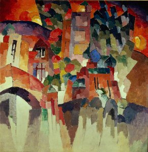 Paisaje de Kislovodsk con puertas de Aristarkh Vasilievic Lentulov