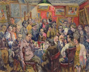 Artistas de Moscú, 1927 de Aristarkh Vasilievic Lentulov