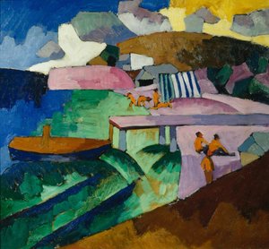 Orilla del mar, 1912 de Aristarkh Vasilievic Lentulov