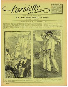 Portada de "El Plato de Mantequilla", Satírico en Colores de Aristide Delannoy
