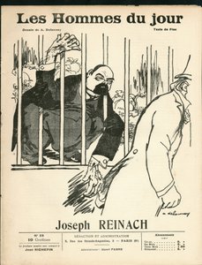 Portada de "The Men of the Day", circa 1905 - Ilustración de Aristide Delannoy (1874-1911): Antisemitismo, Plata - Reinach Joseph (1856-1921), Mono de Aristide Delannoy