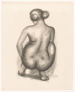 Mujer desnuda agachada vista desde atrás
Femme accroupie de dos (título original) de Aristide Maillol (signed by artist)