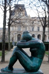 Jardín de las Tullerías, Aristide Maillol, La Noche, París, Francia de Aristide Maillol