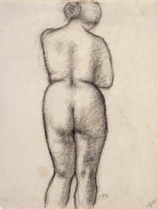 Modelo femenina vista desde atrás de Aristide Maillol