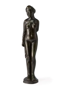 Bañista de pie, con drapeado sobre el brazo derecho de Aristide Maillol