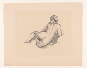 Desnudo femenino, visto de espaldas Dina, sur son coude droit (título original) de Aristide Maillol