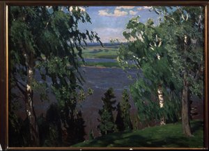 Ruido Verde. Pintura de Arkadi (Arkady) Alexandrovich Rylov (1870-1939), óleo sobre lienzo de Arkadij Aleksandrovic Rylov