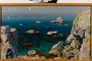 Calma (Paisaje marino de rocas) de Arkadij Aleksandrovic Rylov