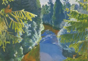 Río del bosque de Arkadij Aleksandrovic Rylov