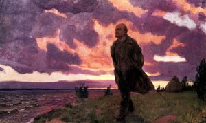 "Lenin a Razliv", pintura de Arkady Alexandrovich Rylov